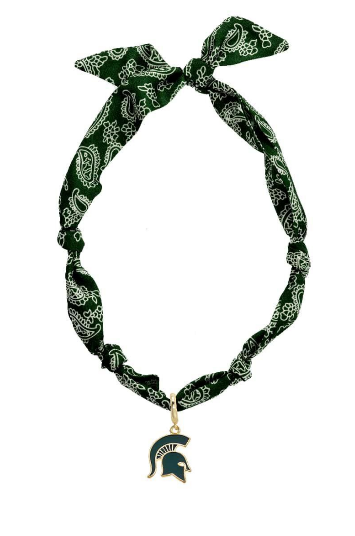 Stratford Spartans Logo Bandana Scarf Necklace