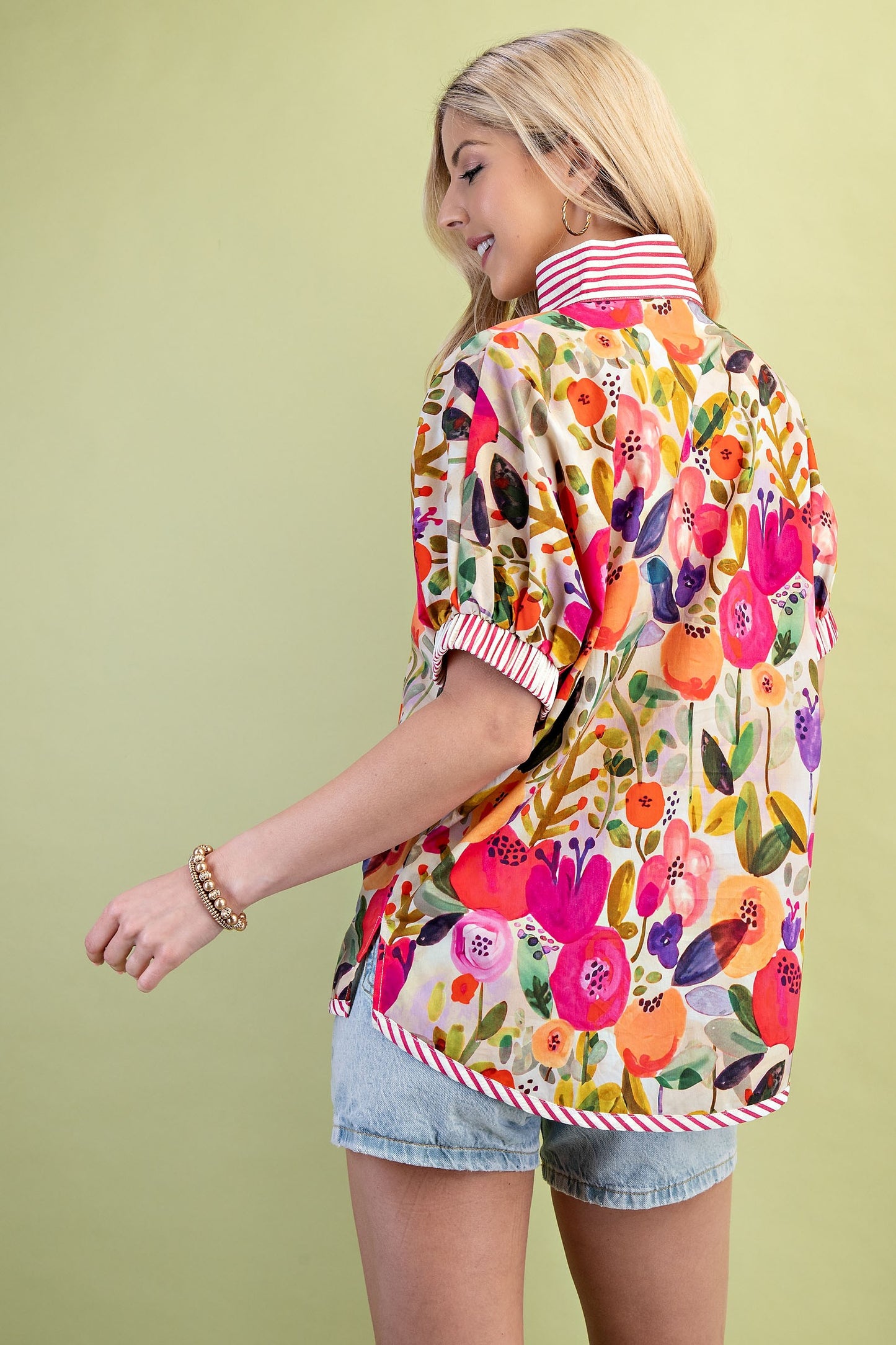 Floral Mock Neck Top
