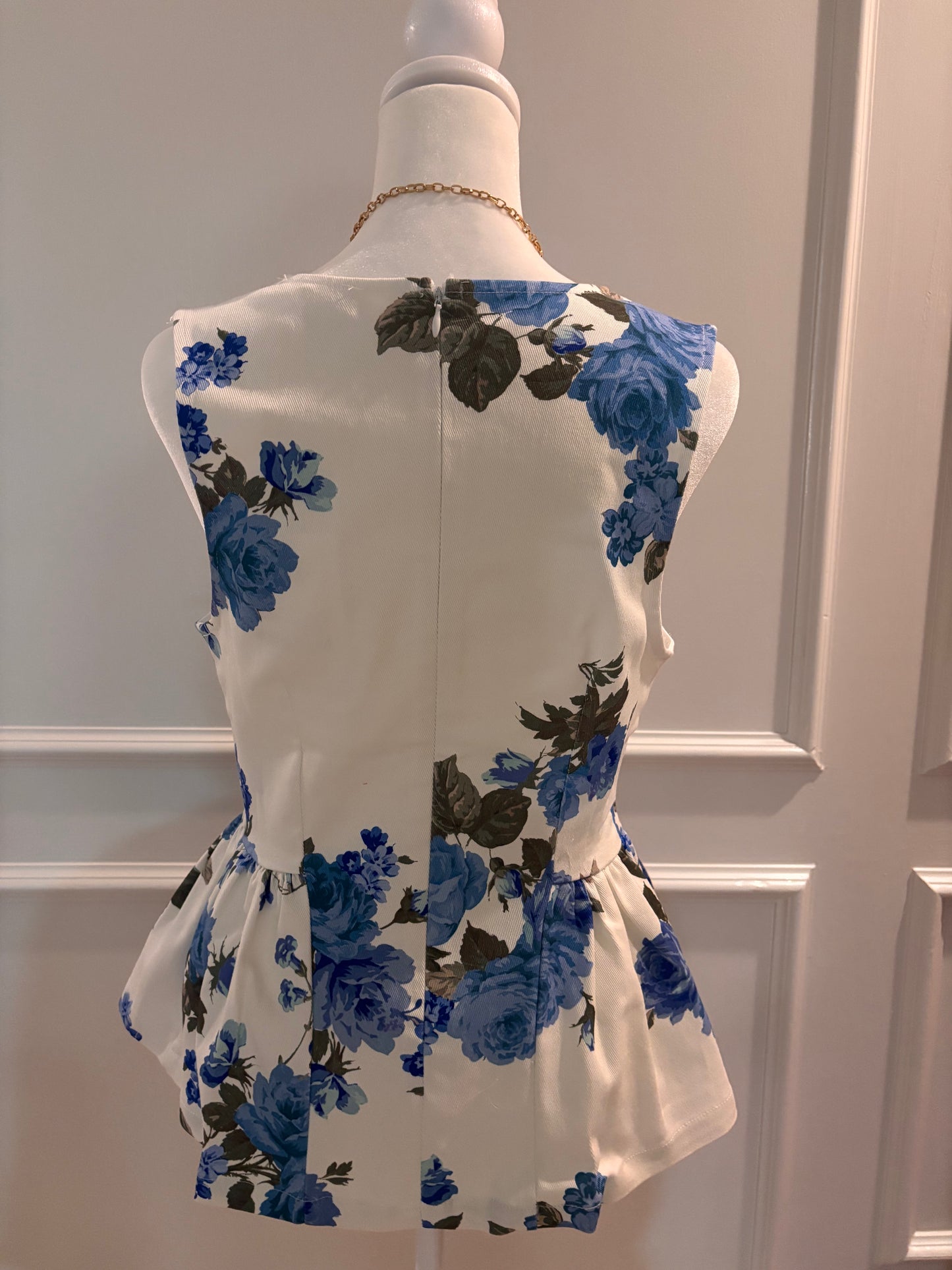 Entro | Peplum Top - Blue