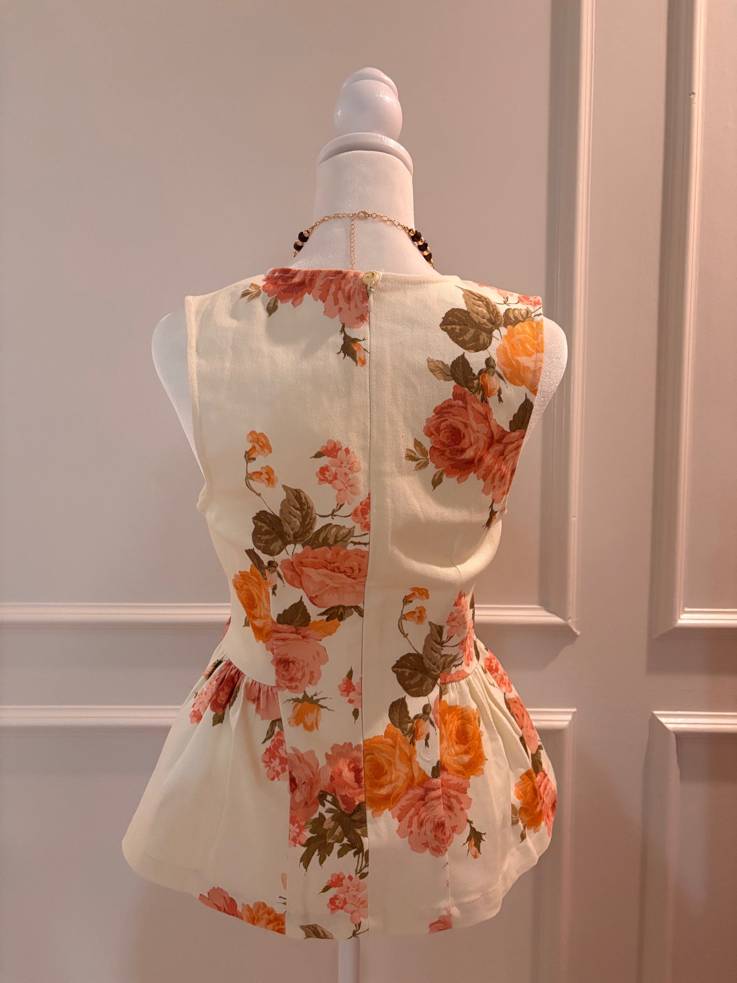 Entro | Peplum Top - Ecru