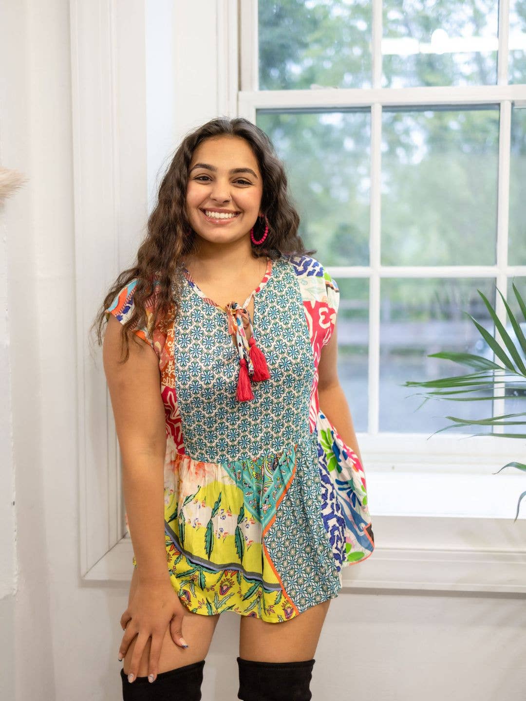 Multi-Print Patchwork Tunic