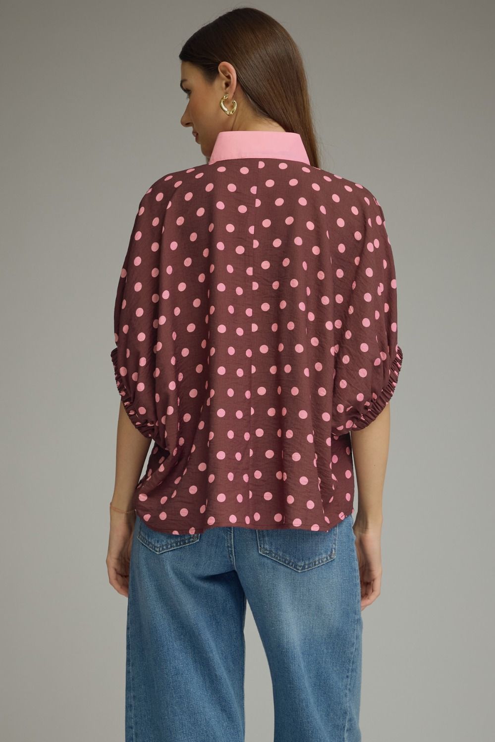 Polka Dot Tunic - Wine