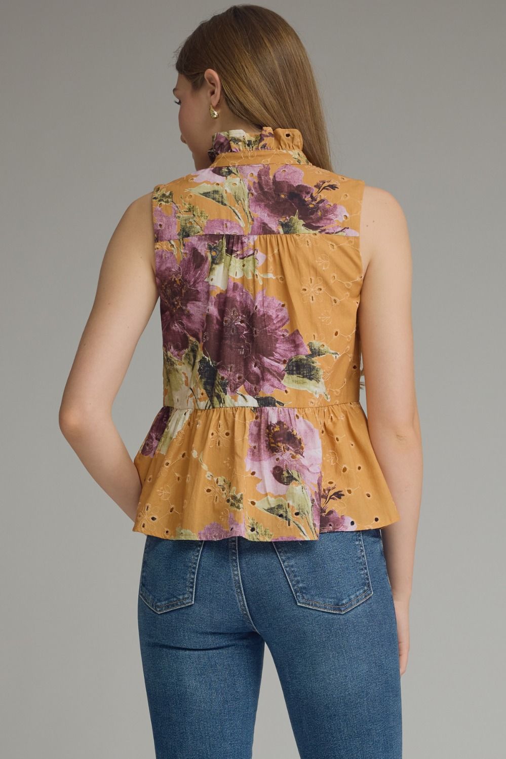 Watercolor Peplum Top