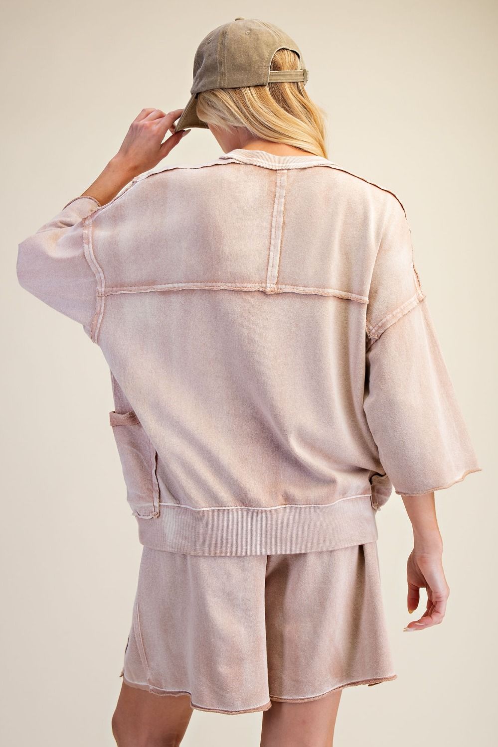Easel | Mineral Wash Top - Cinnamon