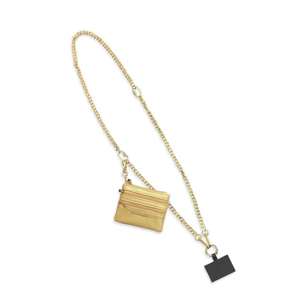Clip & Go Chain w/Zippered Pouch: Silver