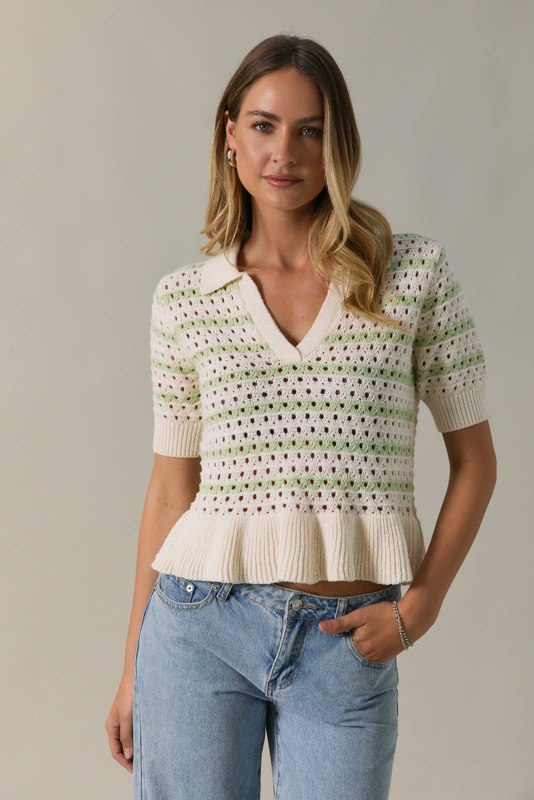Stripe Knit Top