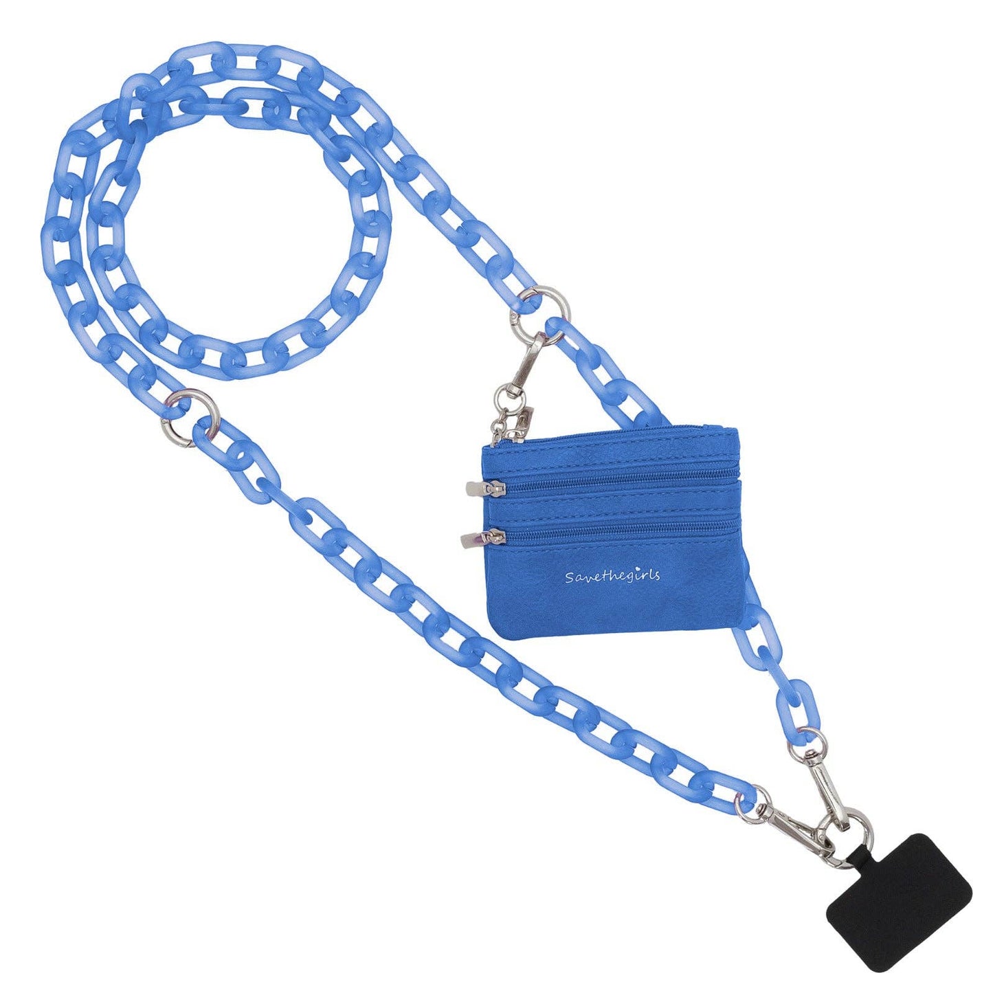 Clip & Go Ice Chain with Pouch: White Chain with Golden Pouch