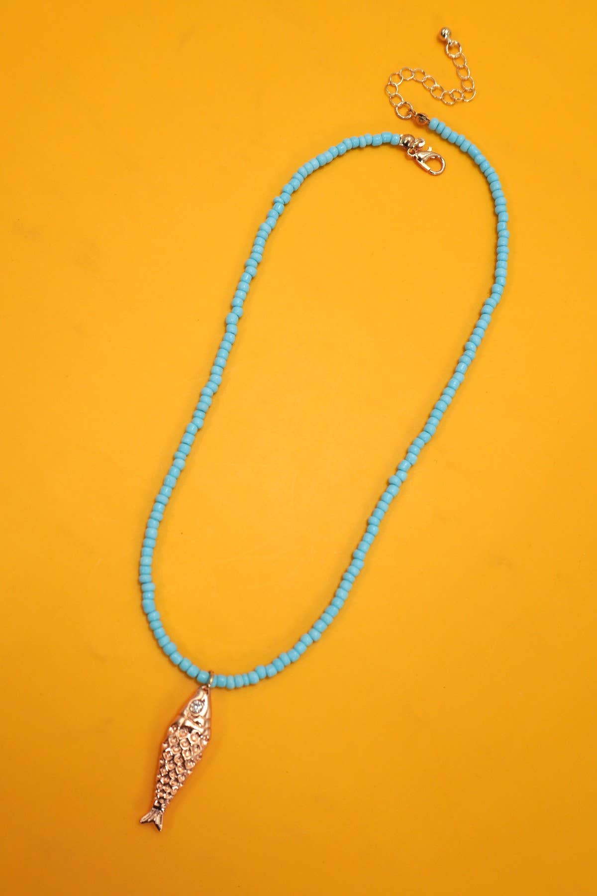 18K STAINLESS STEEL TARNISH FREE FISH NECKLACE | Pink
