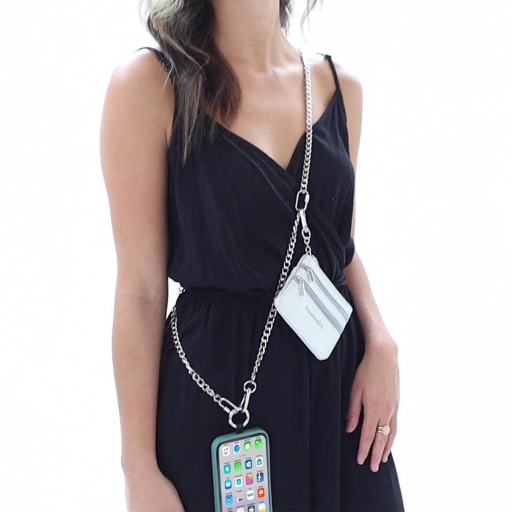 Clip & Go Chain w/Zippered Pouch: Gun Metal