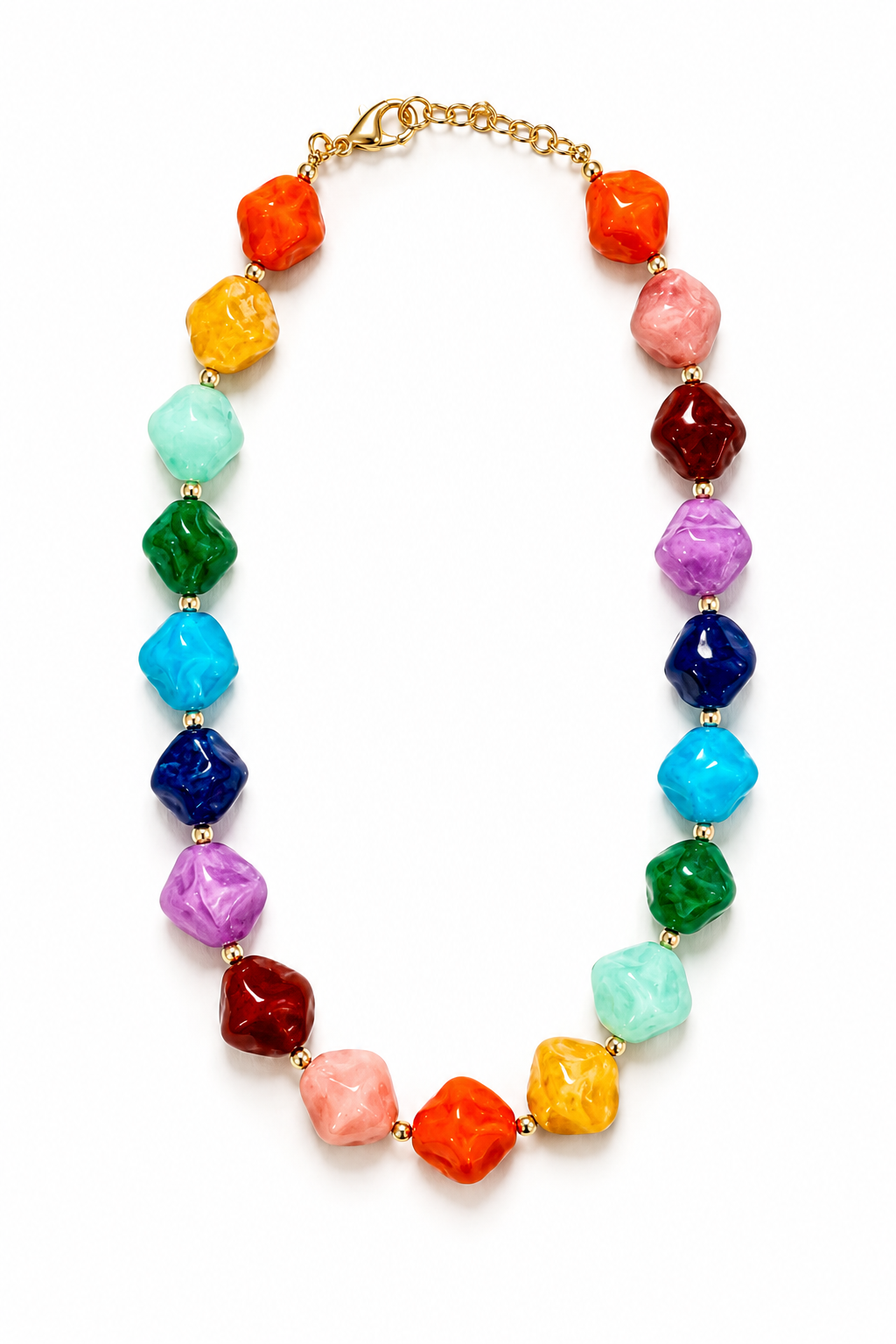 Rainbow Beaded Necklace