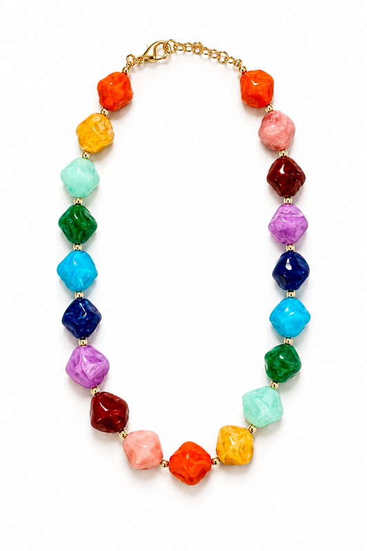 Rainbow Beaded Necklace