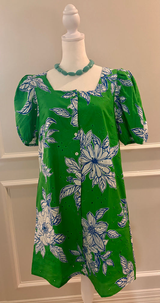 Entro | Green Floral Dress