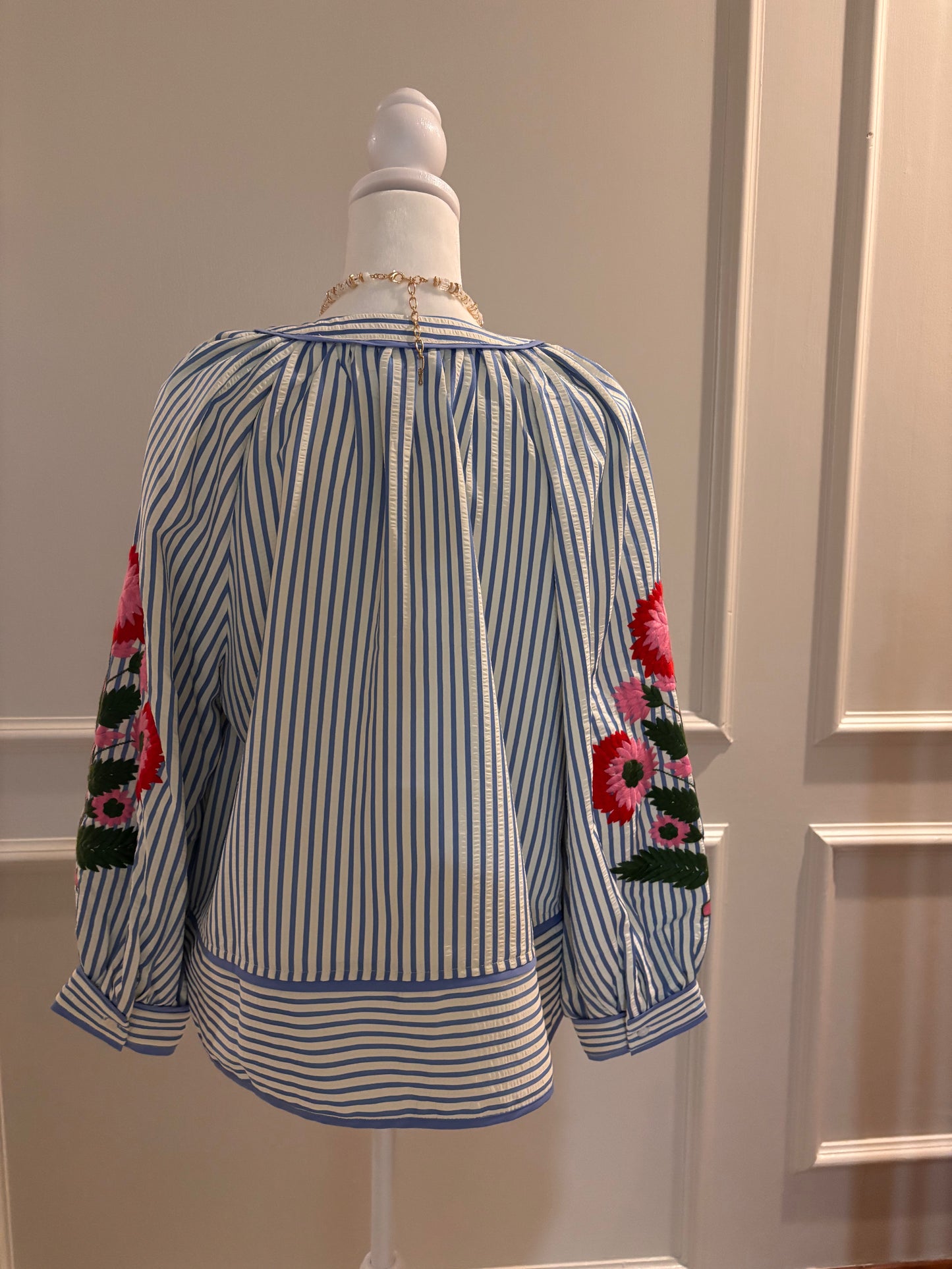 Entro | Blue Stripe Top