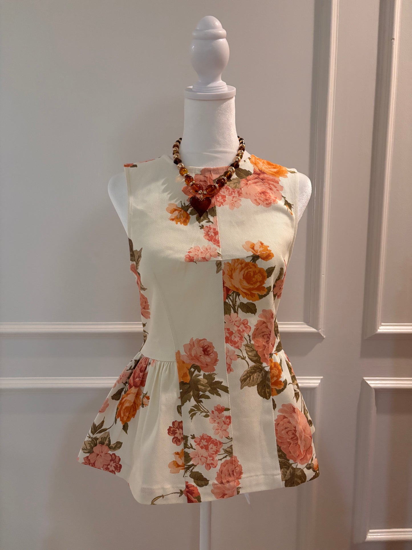 Entro | Peplum Top - Ecru