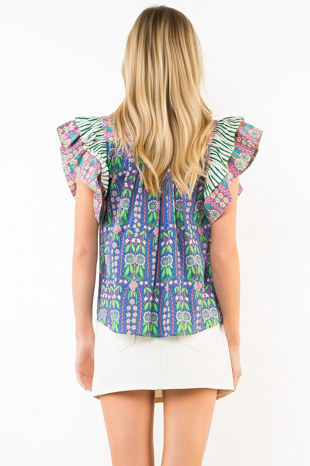 THML | Flutter Sleeve Print Top