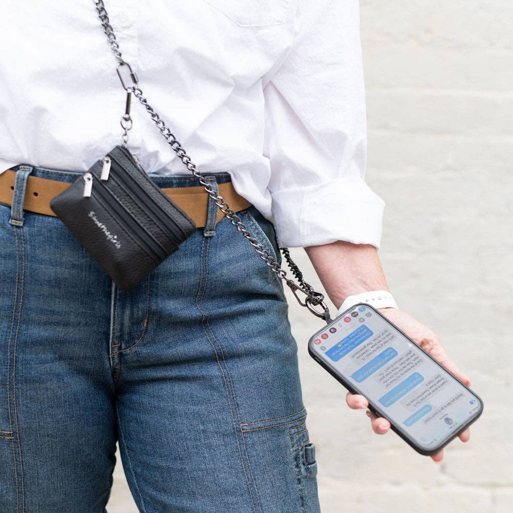 Clip & Go Chain w/Zippered Pouch: Gold