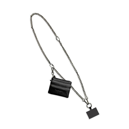 Clip & Go Chain w/Zippered Pouch: Gun Metal