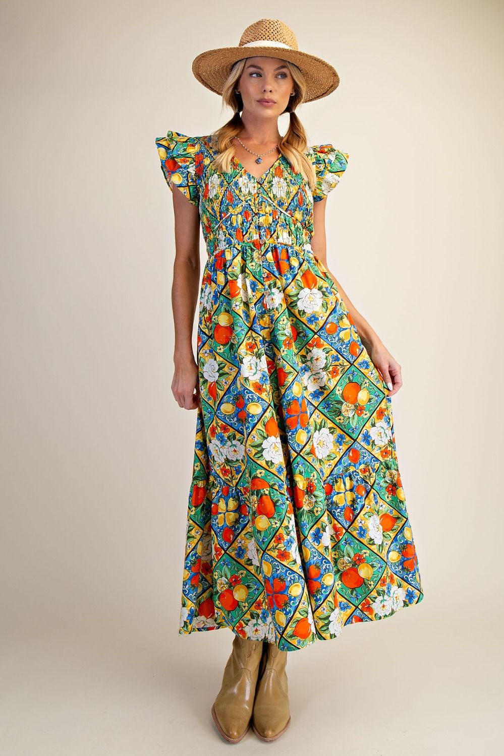 Easel | Tomato Dress
