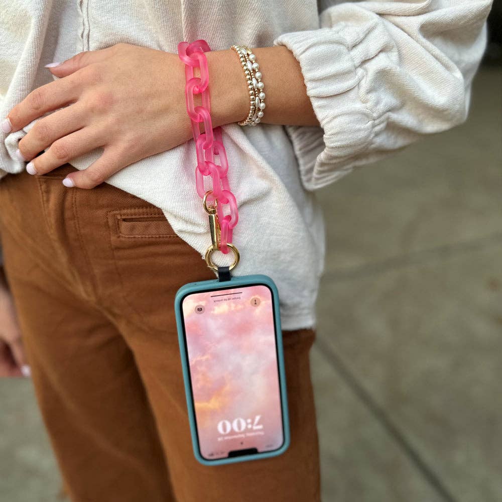Clip & Go Ice Chain with Pouch: White Chain with Golden Pouch