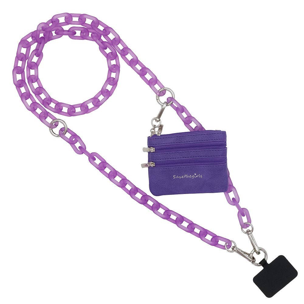 Clip & Go Ice Chain with Pouch: White Chain with Golden Pouch