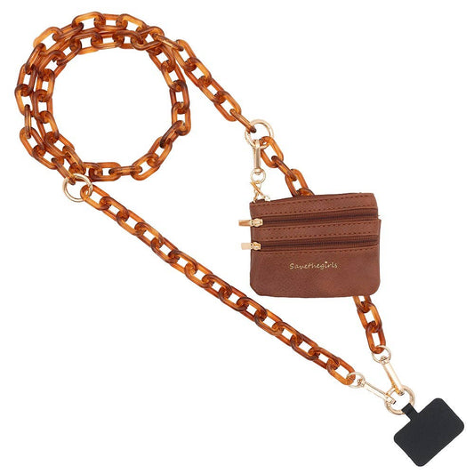 Clip & Go Ice Chain with Pouch: Ice Tea - Brown Pouch